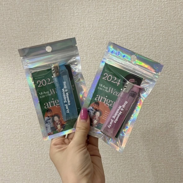 1つ200円以下で出来る!レトロPOPで可愛いプチギフト用オリジナルライターの作り方🕯🍬にて紹介している画像