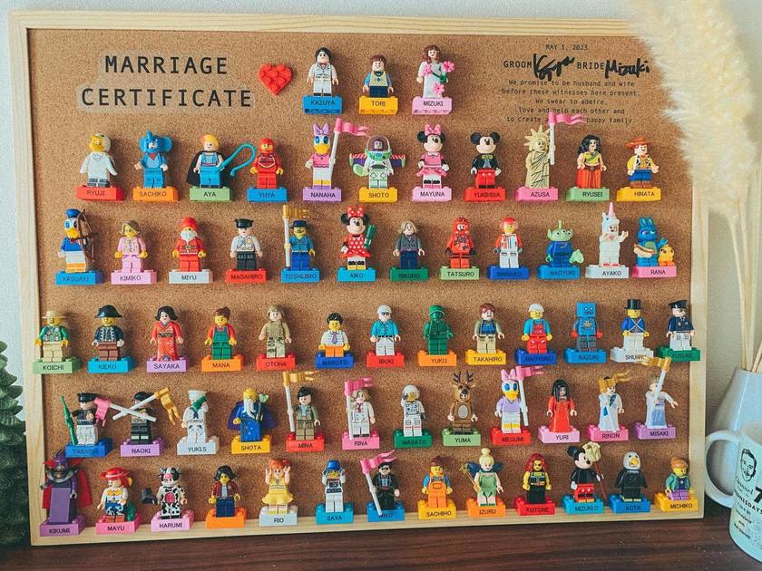 遊び心をくすぐられる💛可愛くて楽しいレゴの結婚証明書が素敵💙にて紹介している画像