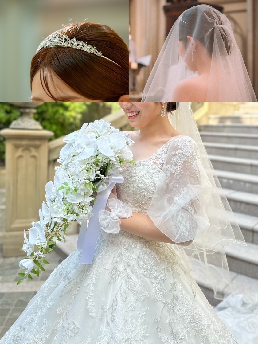 韓国ドレス好きにおすすめ🤍ヴィクトリアフランセスカHLD-00066着用のリアル花嫁さん特集にて紹介している画像