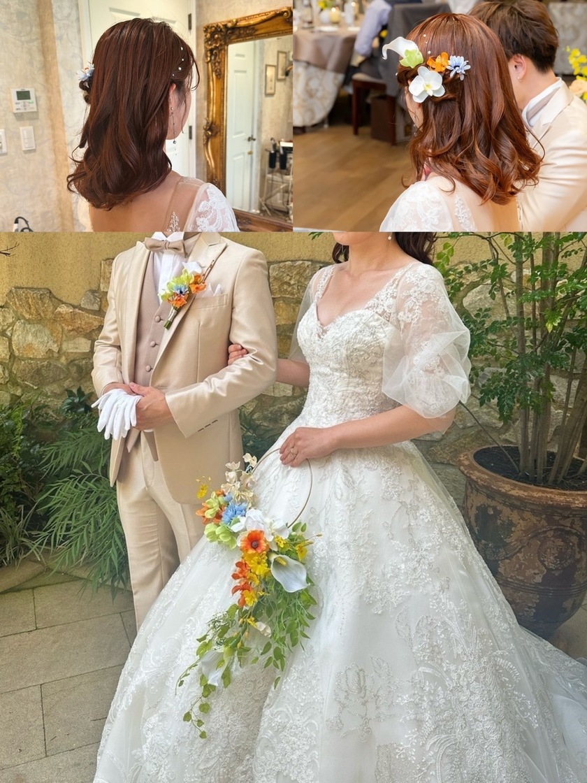 韓国ドレス好きにおすすめ🤍ヴィクトリアフランセスカHLD-00066着用のリアル花嫁さん特集にて紹介している画像