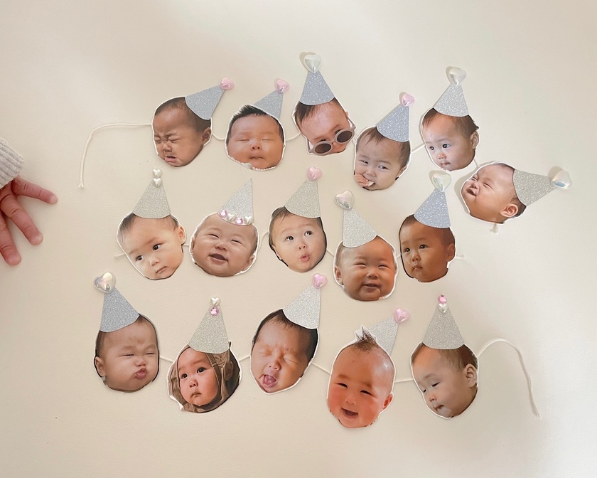 お顔を切り抜いて、ケーキにオン🎂お顔で作るケーキトッパー［ピックケーキ］をやってみたい♡にて紹介している画像