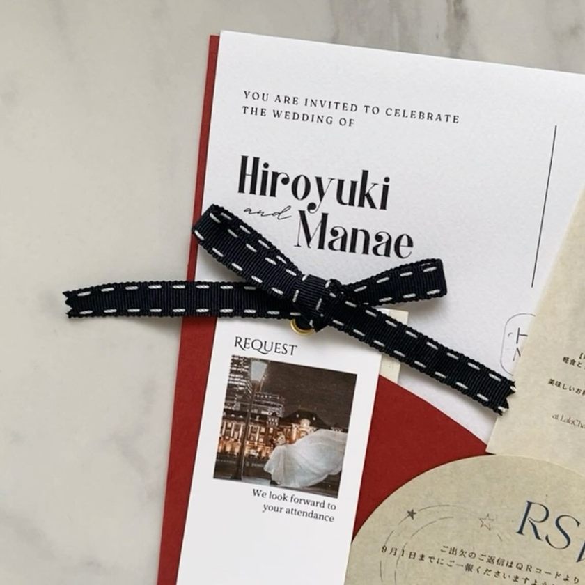 これが手作りなんてすごすぎ♡リアル花嫁さん作・感動レベルで可愛い結婚式招待状DIYお手本集💌にて紹介している画像