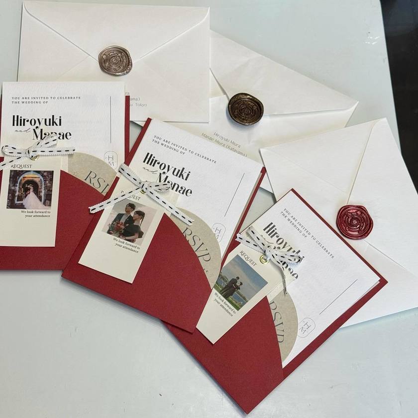 これが手作りなんてすごすぎ♡リアル花嫁さん作・感動レベルで可愛い結婚式招待状DIYお手本集💌にて紹介している画像