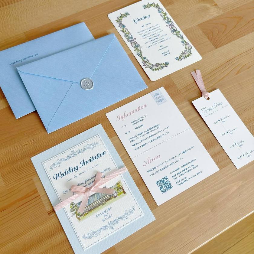 これが手作りなんてすごすぎ♡リアル花嫁さん作・感動レベルで可愛い結婚式招待状DIYお手本集💌にて紹介している画像