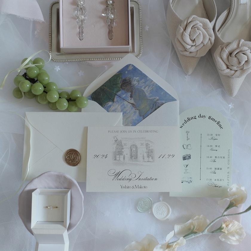 これが手作りなんてすごすぎ♡リアル花嫁さん作・感動レベルで可愛い結婚式招待状DIYお手本集💌にて紹介している画像