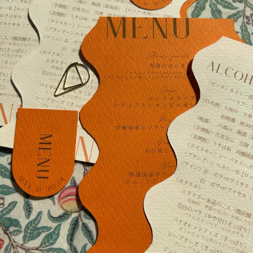 どんなのがいい？🥂先輩花嫁さんの【手作りメニュー表】可愛いデザイン9選にて紹介している画像