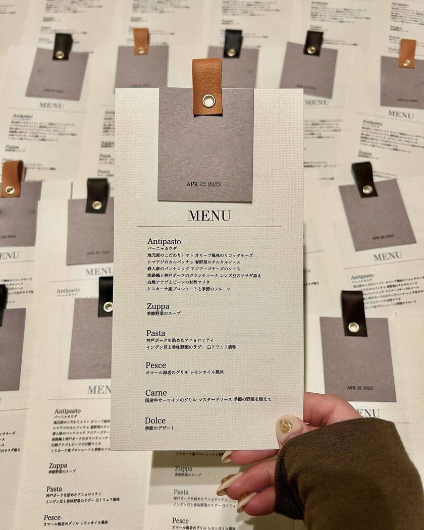 どんなのがいい？🥂先輩花嫁さんの【手作りメニュー表】可愛いデザイン9選にて紹介している画像