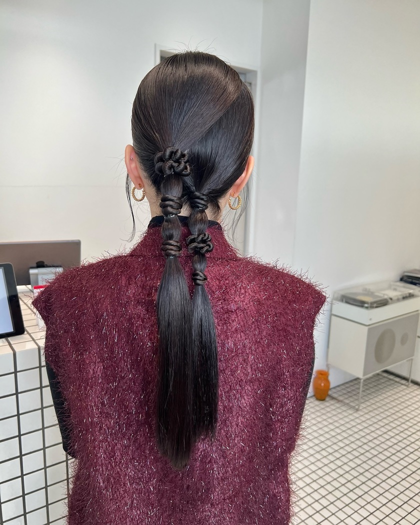 【2025年最新】美容師さんにそのまま見せる用♡真似したい可愛いお呼ばれヘア26選にて紹介している画像