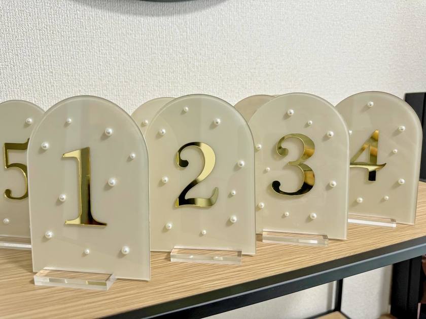 可愛いから真似したい♡先輩花嫁さん作・パール付きペーパーアイテムデザイン特集にて紹介している画像