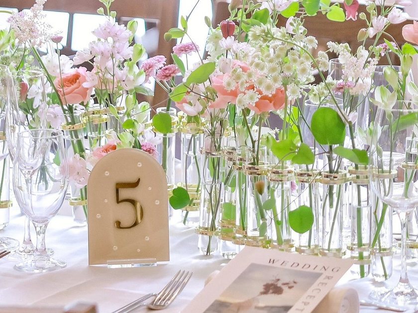 可愛いから真似したい♡先輩花嫁さん作・パール付きペーパーアイテムデザイン特集にて紹介している画像