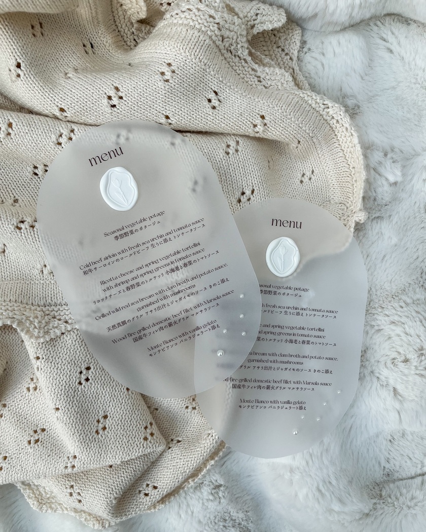 可愛いから真似したい♡先輩花嫁さん作・パール付きペーパーアイテムデザイン特集にて紹介している画像