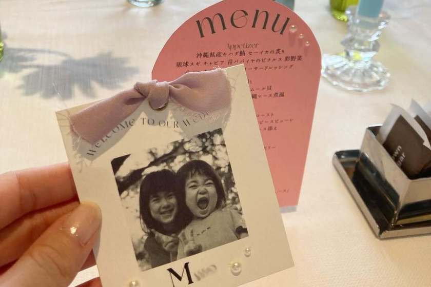 可愛いから真似したい♡先輩花嫁さん作・パール付きペーパーアイテムデザイン特集にて紹介している画像