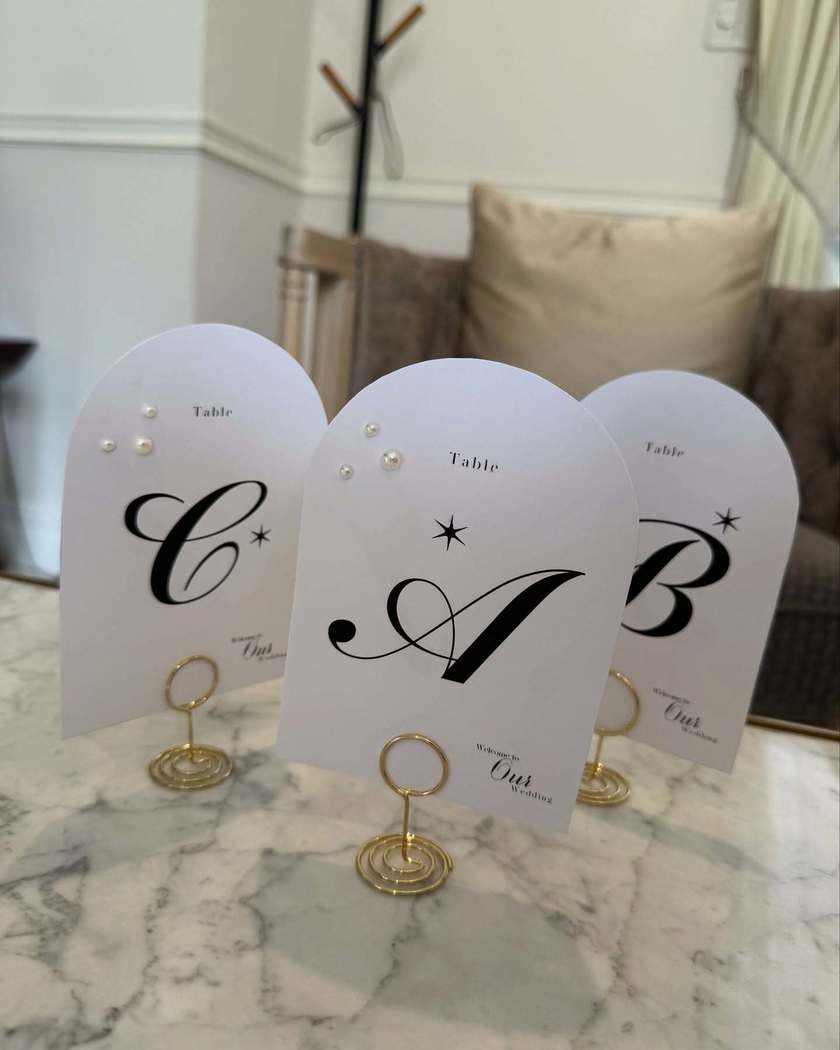 可愛いから真似したい♡先輩花嫁さん作・パール付きペーパーアイテムデザイン特集にて紹介している画像