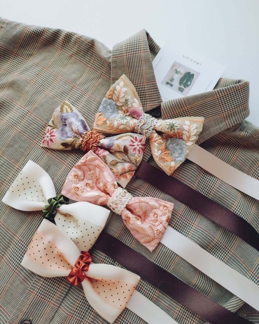 新郎アイテム迷子はもう卒業！おしゃれ＆かわいすぎる『unicopi』で蝶ネクタイのオーダーメイドが可能🎀にて紹介している画像