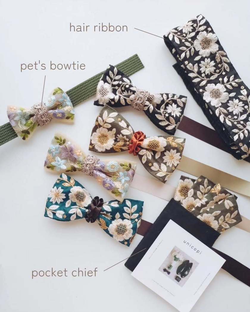 新郎アイテム迷子はもう卒業！おしゃれ＆かわいすぎる『unicopi』で蝶ネクタイのオーダーメイドが可能🎀にて紹介している画像