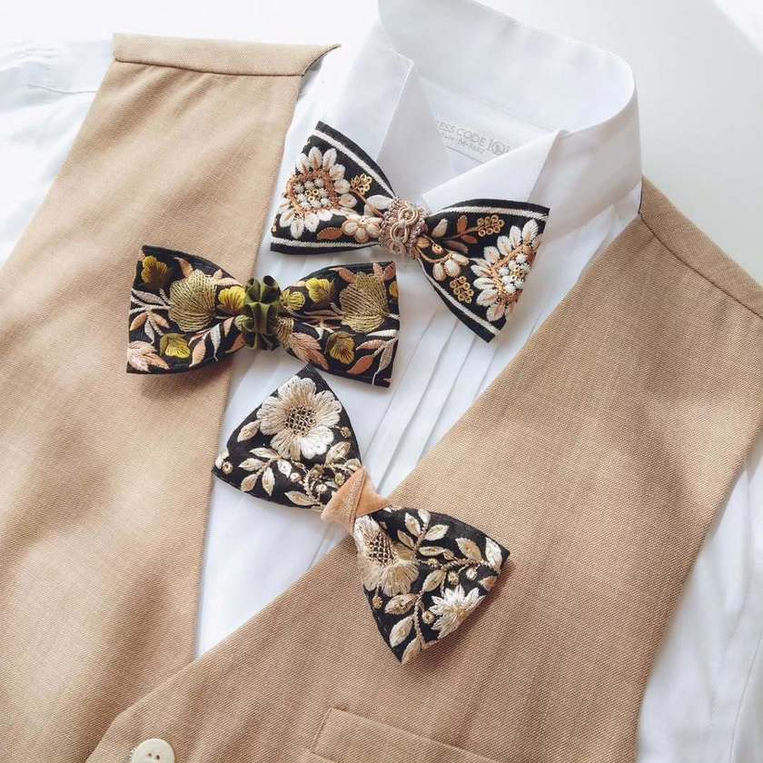 新郎アイテム迷子はもう卒業！おしゃれ＆かわいすぎる『unicopi』で蝶ネクタイのオーダーメイドが可能🎀にて紹介している画像