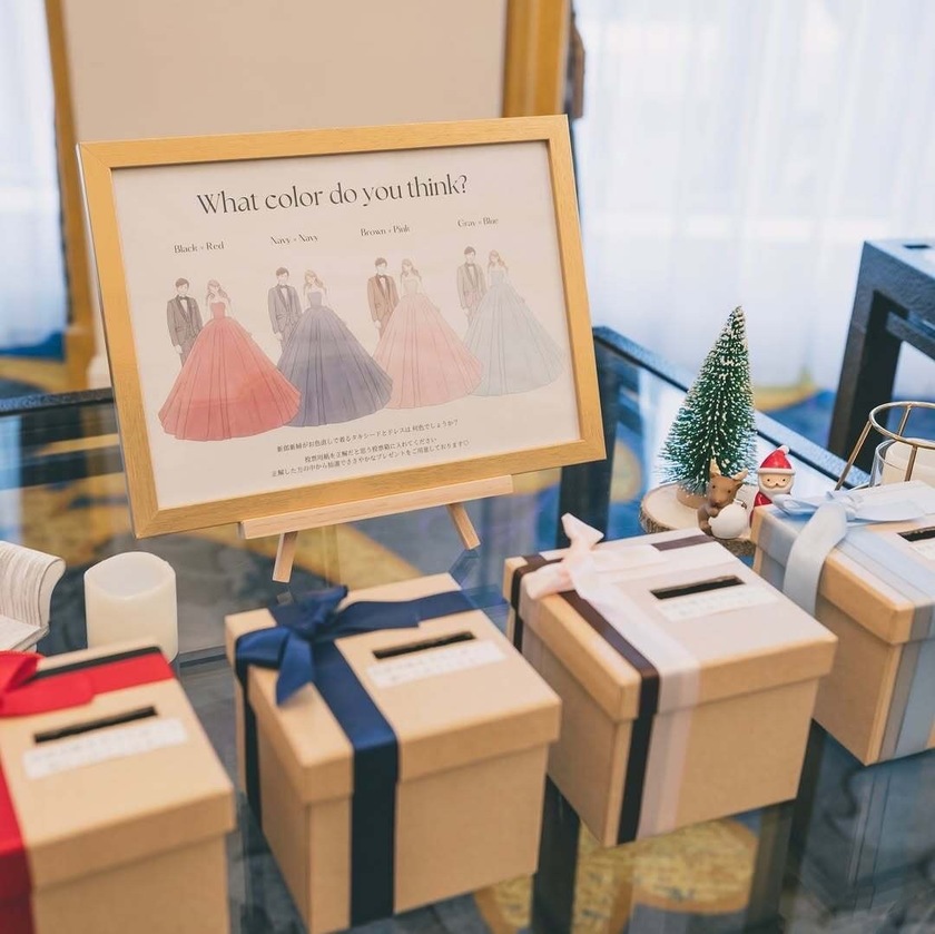 ドレス色当てクイズが進化！ドレスだけじゃなくてタキシードもクイズにするのがおすすめです👗👔にて紹介している画像