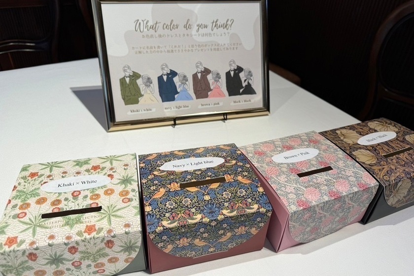 ドレス色当てクイズが進化！ドレスだけじゃなくてタキシードもクイズにするのがおすすめです👗👔にて紹介している画像