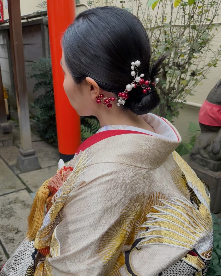全部可愛くて、真似したくなる！最新の可愛い「和装ヘア」アレンジカタログ🌼👘にて紹介している画像