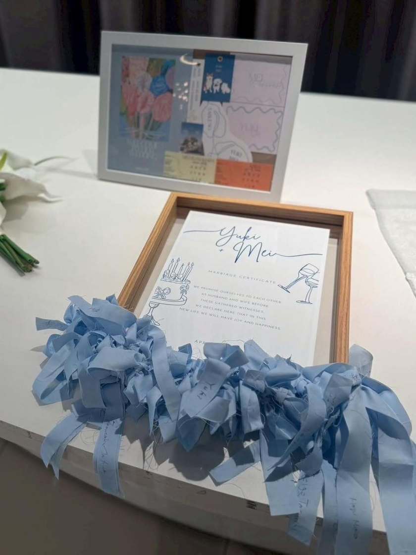 人と人を結ぶというメッセージ。見た目も可愛い《リボンの結婚証明書》アイデア６選🎀にて紹介している画像