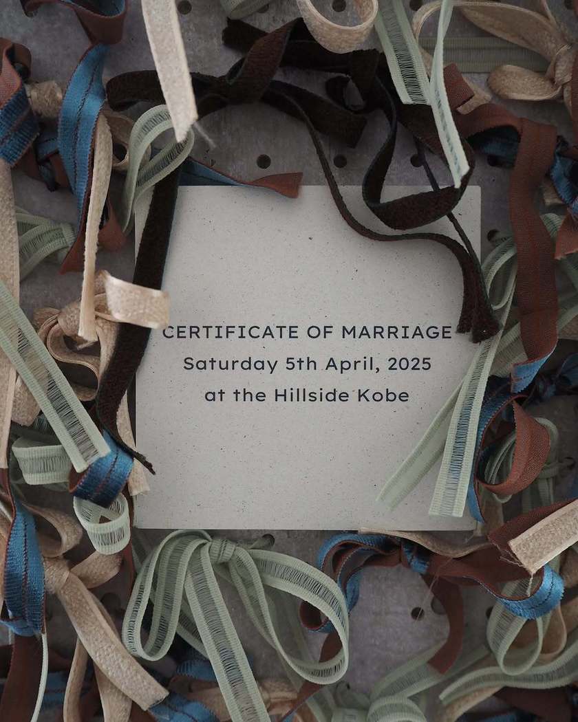 人と人を結ぶというメッセージ。見た目も可愛い《リボンの結婚証明書》アイデア６選🎀にて紹介している画像