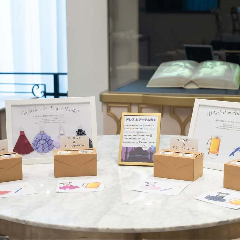 色だけじゃない！ドレスのデザインやヘアスタイル、持ちもの予想まで。進化系再入場クイズ9つの工夫アイデア＊にて紹介している画像