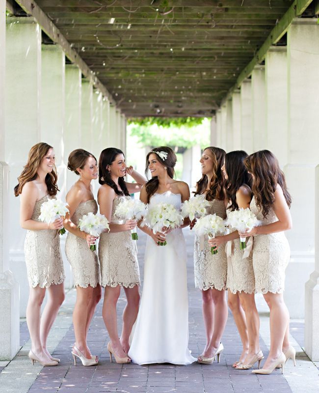 Charming Images of Classic Pure White Bridesmaid Dressesにて紹介している画像