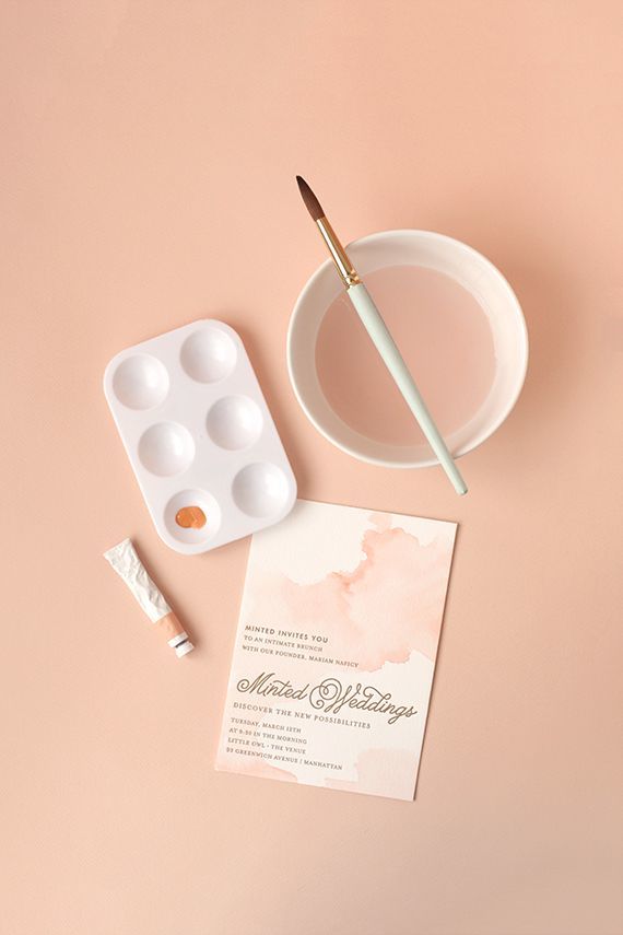 絵具で簡単花嫁DIY♡オリジナル水彩画ペーパーアイテムを作ろう！にて紹介している画像