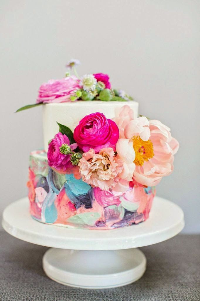 "Please Make It Just Like This♡ Shockingly Cute Watercolor-style Cake*"にて紹介している画像