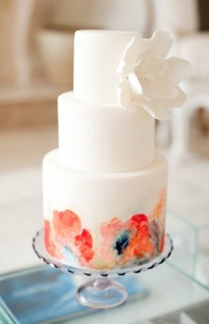 "Please Make It Just Like This♡ Shockingly Cute Watercolor-style Cake*"にて紹介している画像