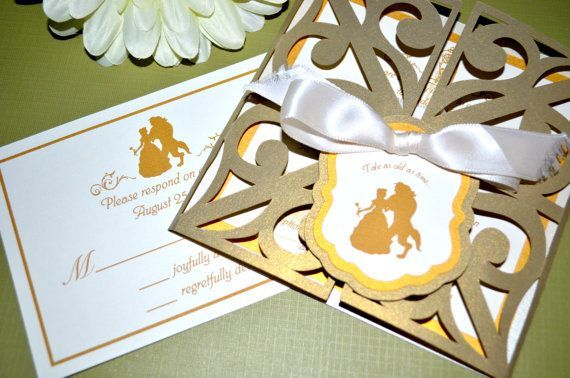 "Become a Belle: A Romantic Wedding Theme Inspired by 'Beauty and the Beast'"にて紹介している画像