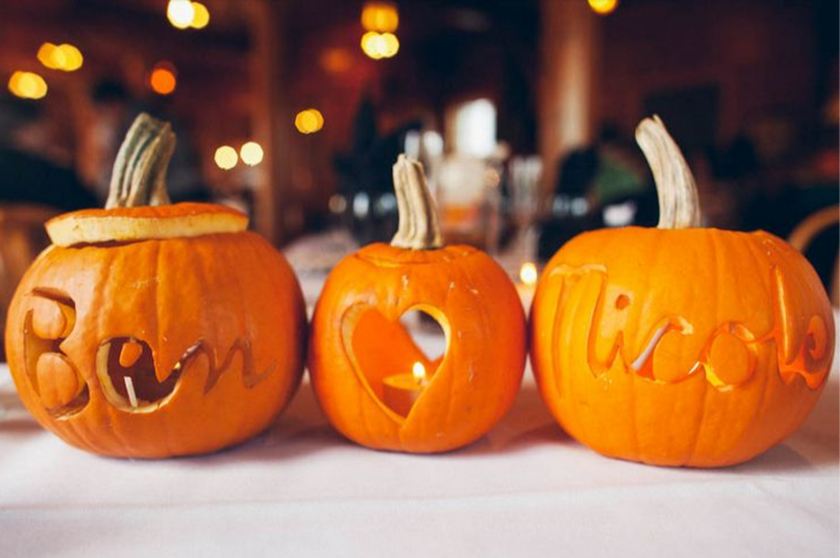 ハロウィーンの季節にぴったり♡ジャック・オ・ランタンでweddingパーティーを飾りつけ♡にて紹介している画像