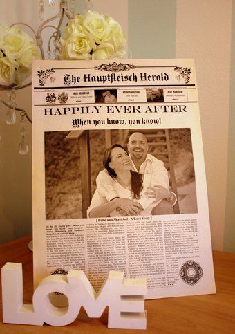 Extra Edition for Guests! The Trend of "Bridal Newspapers" Capturing the History of the Newlyweds is on the Rise♡にて紹介している画像
