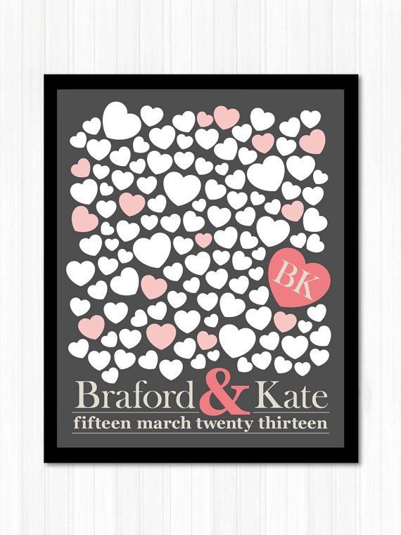 A Unique Heart-Themed Guest Book Design Showcase from Around the World ♡にて紹介している画像