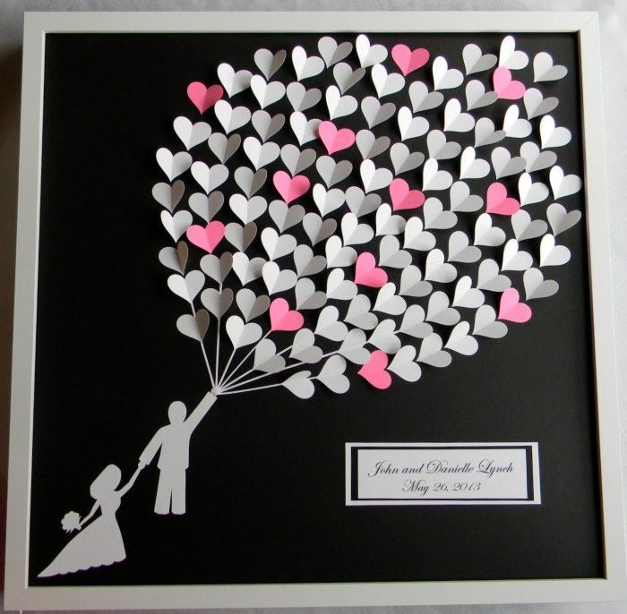 A Unique Heart-Themed Guest Book Design Showcase from Around the World ♡にて紹介している画像