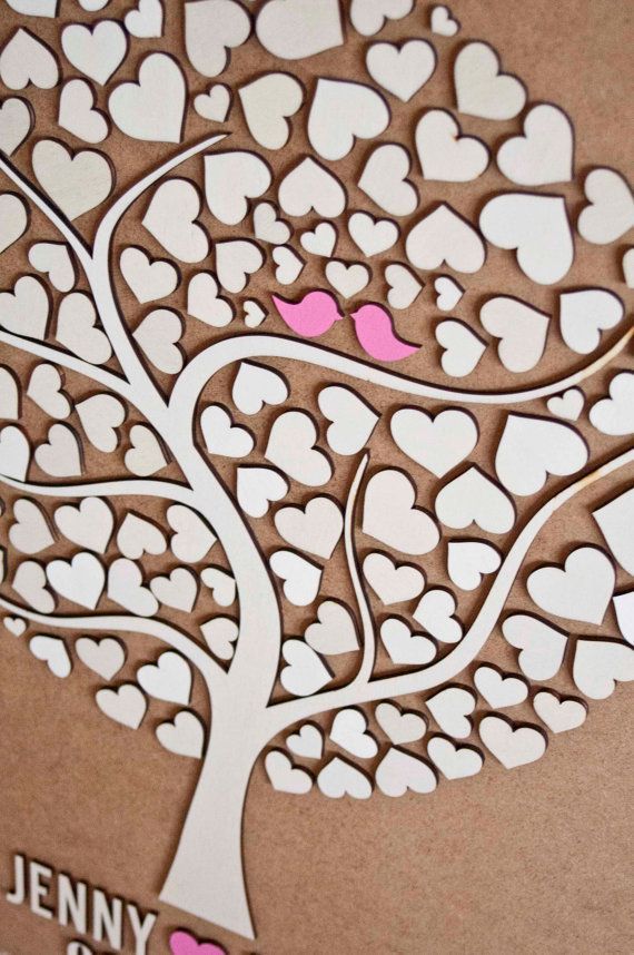A Unique Heart-Themed Guest Book Design Showcase from Around the World ♡にて紹介している画像