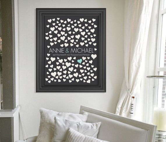 A Unique Heart-Themed Guest Book Design Showcase from Around the World ♡にて紹介している画像