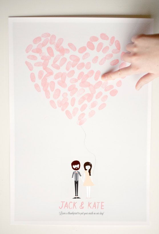 A Unique Heart-Themed Guest Book Design Showcase from Around the World ♡にて紹介している画像