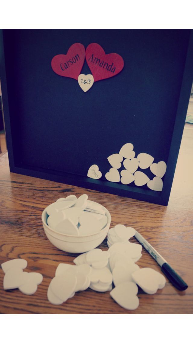 A Unique Heart-Themed Guest Book Design Showcase from Around the World ♡にて紹介している画像