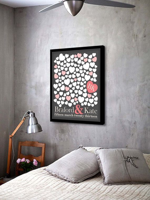 A Unique Heart-Themed Guest Book Design Showcase from Around the World ♡にて紹介している画像