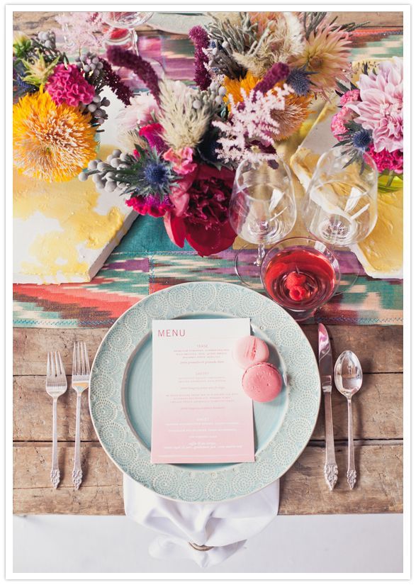 *Colorful and Cute* A Summary of Colorful & Watercolor Table Coordination in Foreign Style♡にて紹介している画像