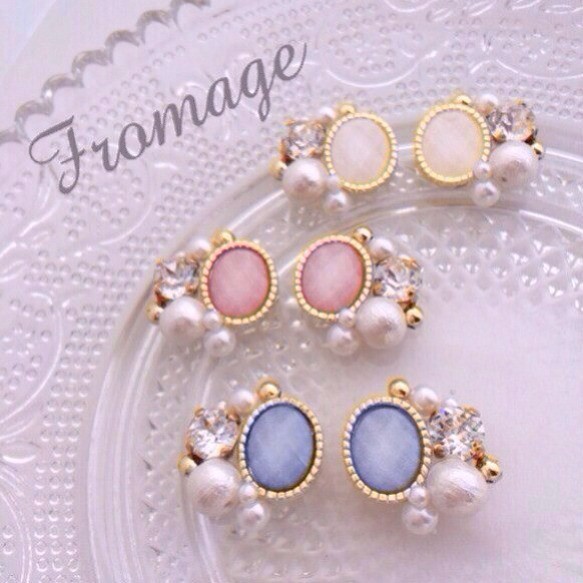 リボンやお花で乙女ラブリー*きらきら可愛い『fromage』のピアスの耳飾りにきゅん♡にて紹介している画像