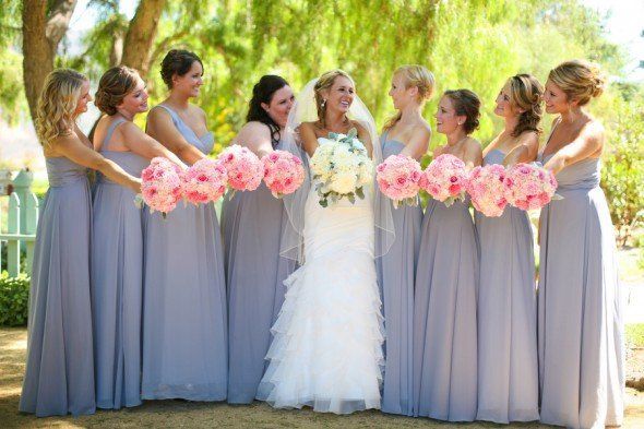 Cute Blue-Gray Dresses: Inspiration for Bridesmaid Fashion ♡にて紹介している画像