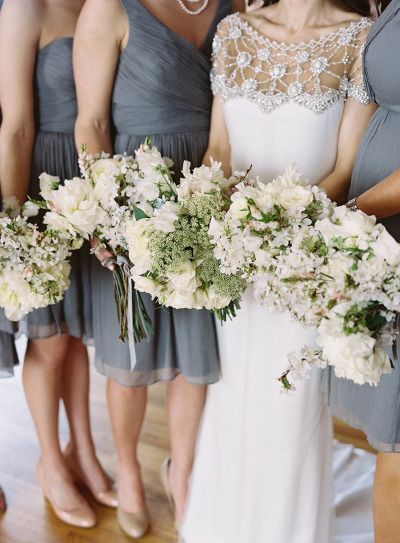Cute Blue-Gray Dresses: Inspiration for Bridesmaid Fashion ♡にて紹介している画像