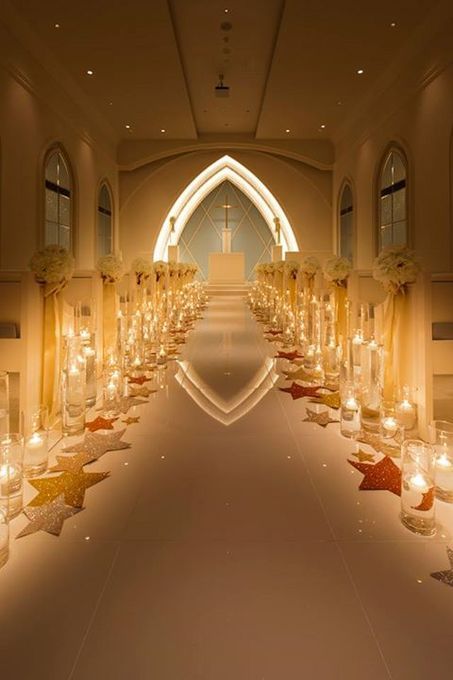 人生で一番素敵な道＊『バージンロード』のデコレーションアイデアまとめ♩にて紹介している画像