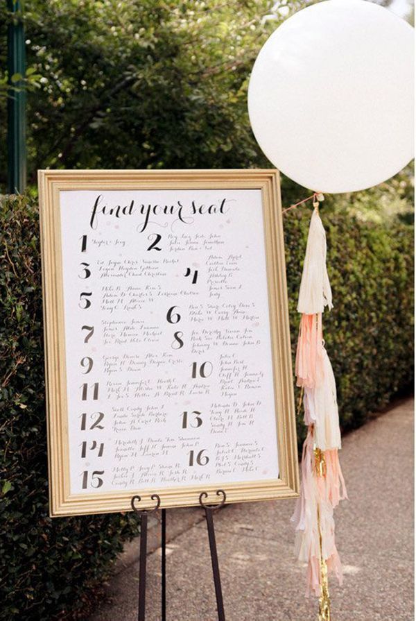 Essential Items for a Destination Wedding: Do You Know About the 'Seating Chart' as an Alternative to Place Cards?にて紹介している画像