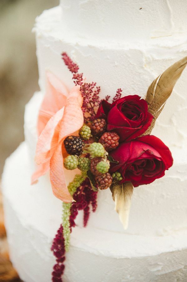Absolutely Adorable Combinations: Bright Red Roses and Pristine White Wedding Cake Ideas♡にて紹介している画像