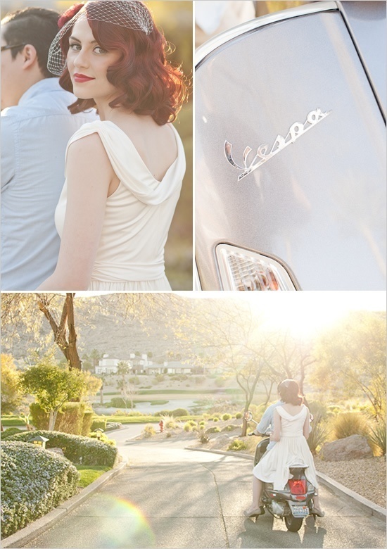 Feeling like a Roman Holiday? ♡ A Super CUTE VESPA Wedding Photo Collection♡にて紹介している画像