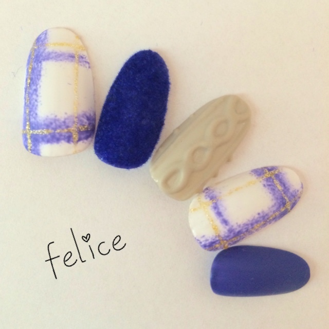 Perfect for Autumn and Winter: The Adorable Comfort of "Blanket Nails" for Warm Fingertips♡にて紹介している画像