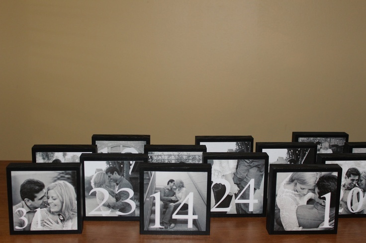Sharing Nostalgia with Guests: A Collection of Table Number Designs Created with Memory Photos and Numbers♡にて紹介している画像